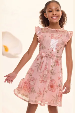 Lipsy London Floral Printed Sequin Occasion Dress (5-16yrs)166168cm