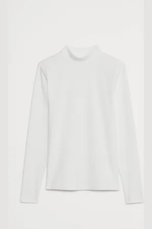 Banana Republic Raffineret Mock-Neck Langærmet T-shirtM