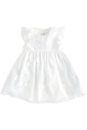 Mamas & Papas Embroidered Lace White Dress9298cm