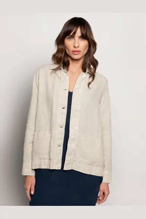 CELTIC & CO. Natural 100% Linen Boxy Jacket40