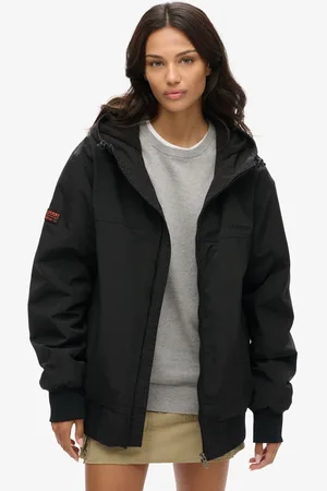 Superdry Oversized Oversized Nylon Hooded Bomber Jakke42-44