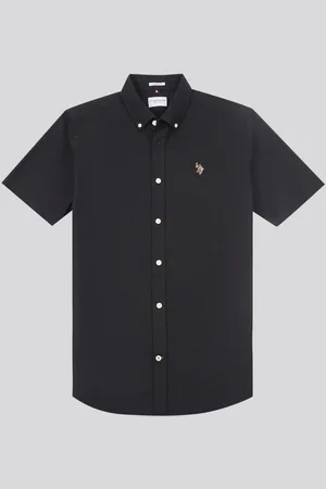 U.S. Polo Assn. U. S. Polo Assn. Mens 100% Cotton Short Sleeve Oxford ShirtSmall