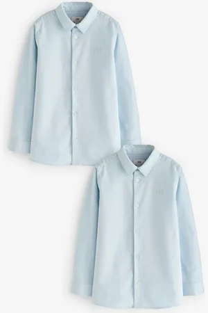 River Island Boys Long Sleeve Oxford 100% Cotton Shirts 2 Pack9 - 10 år (134 - 140cm)