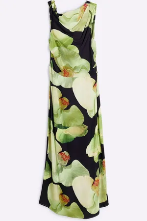 River Island Floral Print Twist Front Maxi Dress38