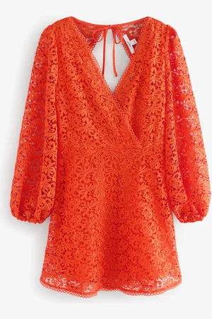 Next Long Sleeve Lace A-Line Mini Dress42