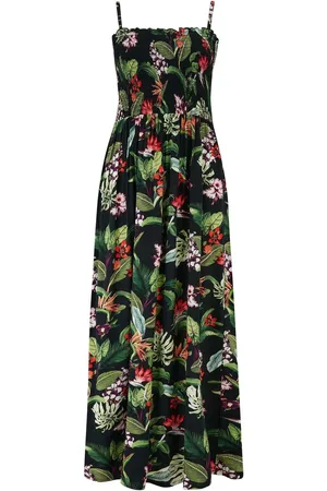 Pour Moi Strapless Shirred Bodice Woven Maxi Beach Dress36