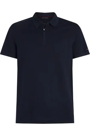 Tommy Hilfiger Performance Zip Kortærmet 100% Bomuld Polo-skjorterX-Large
