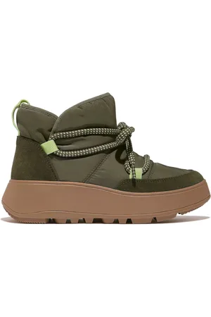 FitFlop F-Mode Water Resistant Biofleece Mesh Flatform Snow Boots