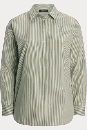 Ralph Lauren Curve Kotta Stribet Broderet Logo Skjorter3X-Large