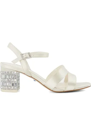 Dune Matrimony Lace Vamp Two Part Mid Heel Sandals