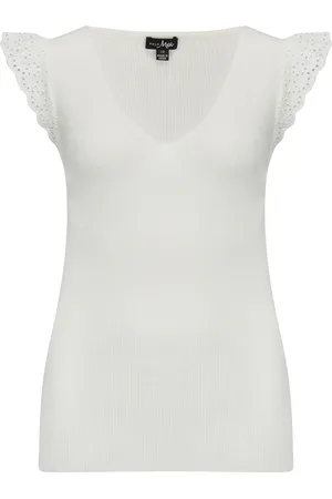 Pour Moi Sara Broderi Frill Sleeve Rib Strik Vest38