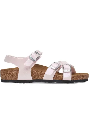 Birkenstock Kids Kumba Saffiano iriserende sandaler