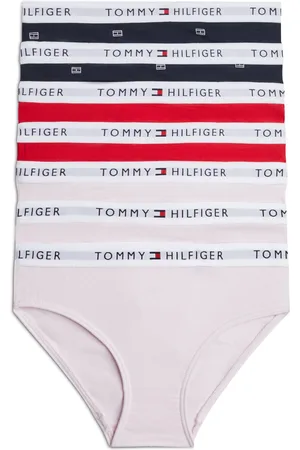 Tommy Hilfiger Lyserød Signature Det essentielle Tryk Bikini Trusser 7 Pakke10-12 år