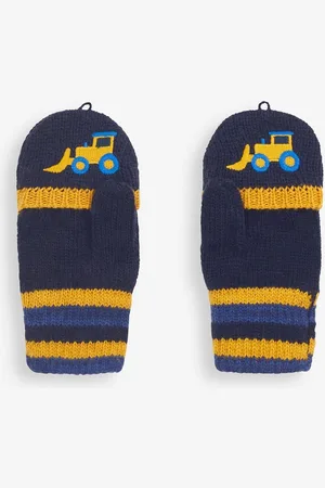 JoJo Maman Bébé Digger Embroidered Gloves1 - 2 år (80 - 92cm)