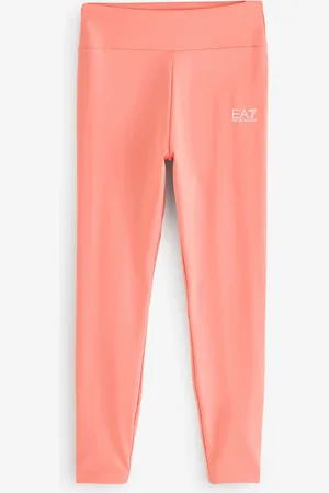EA7 Emporio Armani Pink Logo Stretch Long Leggingsmedium