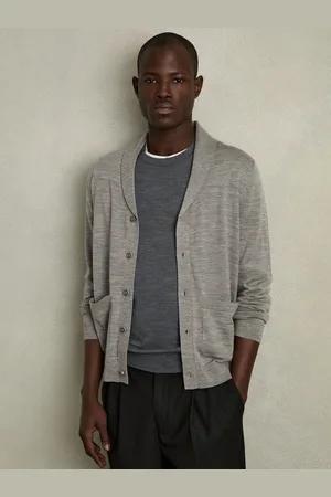 Reiss Taunton Merino Wool Shawl-Collar CardiganXL