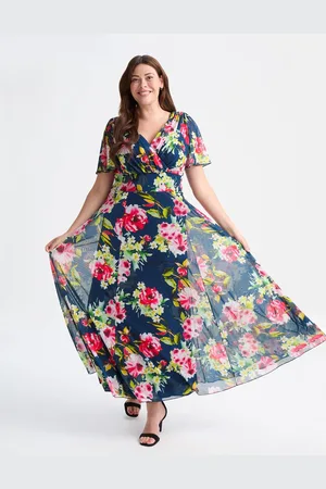 Scarlett & Jo Curve Isabelle Angel Sleeve Maxi Dress48