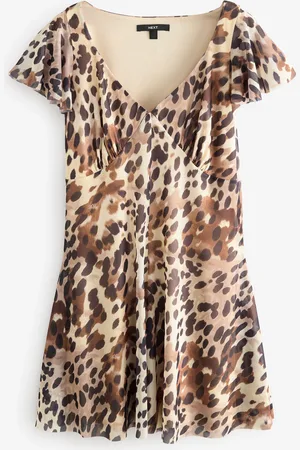 Next Mesh V-Neck Flutter Sleeve Mini Dress54