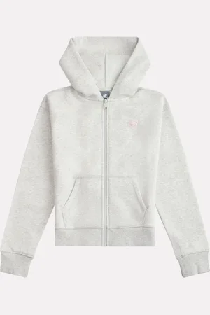 New Balance Small Girls Brush Back Logo Zip Hoodie14 - 15 år (164 - 170cm)