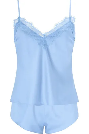 Ann Summers Cerise Cami-pyjamassæt med blonder og Satinsmall