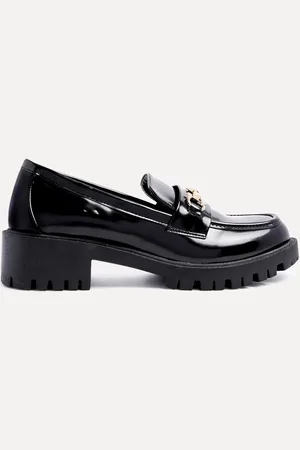 Linzi Aria Chunky Sole Loafers With Gold Trim