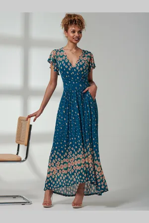 Jolie Moi Kora Cap Sleeve Mesh Maxi Dress46