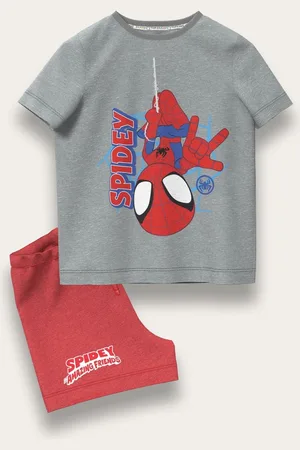 Brand Threads Spidey and His Amazing Friends 100% Cotton Top and Short Set104110cm