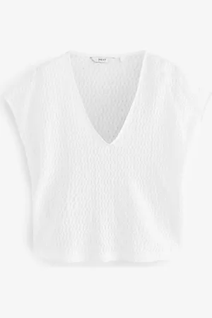 Next Tekstureret Kortærmet V-hals T-shirt14 s