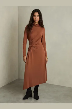 Reiss Casey Draped Jersey Midi Dress42