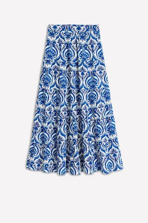 Boden Nadia Poplin 100% Bomuld Maxi Nederdele42