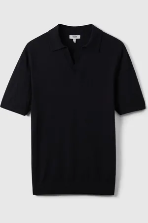 Reiss Duchie poloshirt i merinould med åben kraveXL