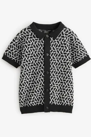 Next Button Through Knitted Short Sleeve 100% Cotton Polo Shirt (3mths-7yrs)5 - 6 år (110 - 116cm)