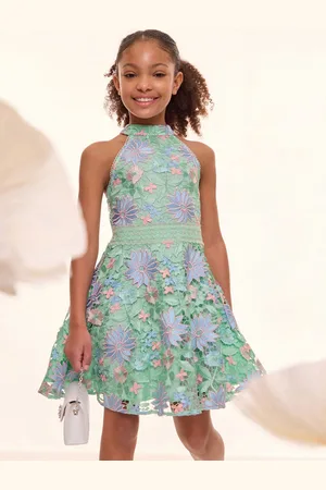 Lipsy London Halter Lace Floral Occasion Dress (5-16yrs)146152cm