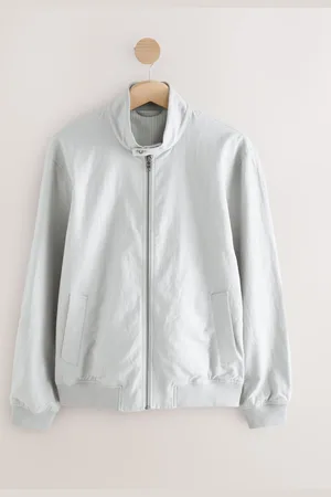 Next Linen Blend Lightweight Harrington Jacketlarge