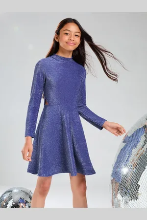 Lipsy London Glitter Cut Out Festkjoler (5-16år)13 år (158cm)