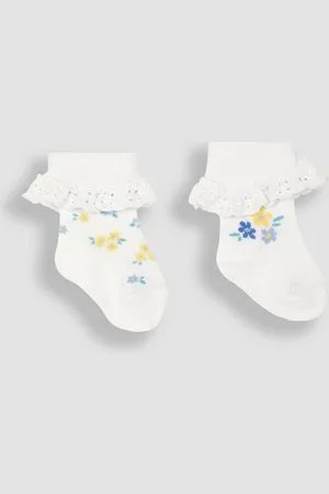 JoJo Maman Bébé 2-Pack Frilly Socks1 - 2 år (80 - 92cm)