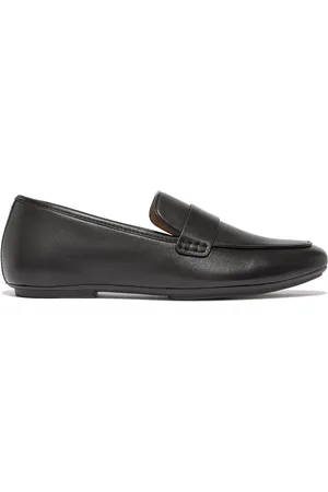 FitFlop Delicato Soft Leather Black Loafers