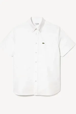 Lacoste Short Sleeve Oxford 100% Cotton ShirtXL