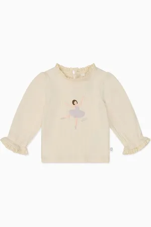 Mori Cream Ballerina Organic Cotton & Bamboo Long Sleeve Top7480cm