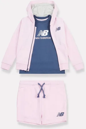 New Balance Kids Zip Hoodie 100% Cotton Shorts & T-Shirt Set7480cm
