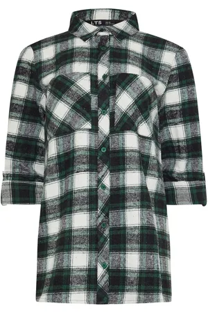 Long Tall Sally 100% Bomuld Check Skjorter46 Høj