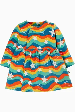 Frugi Blue Wavy Stars Kimono Dress9 - 12 måneder (74 - 80cm)