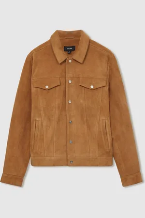 Reiss Eden Suede Trucker JacketM