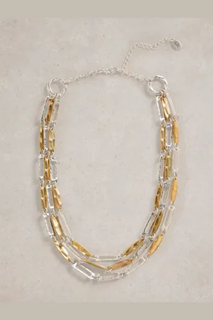 White Stuff Chestnut Multi Layer NecklaceEn