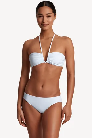 Ralph Lauren Beach Club Solids Shirred U Wire Bandeau White Bra42
