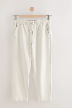 Next Bomuld Hør Twill Elasticated Waist Bukser34s