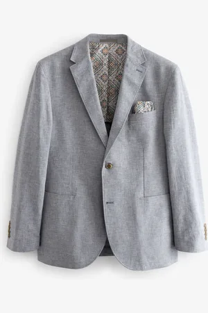 Next Tekstureret Hør Blend Blazer68 Regular (UK 58 R)