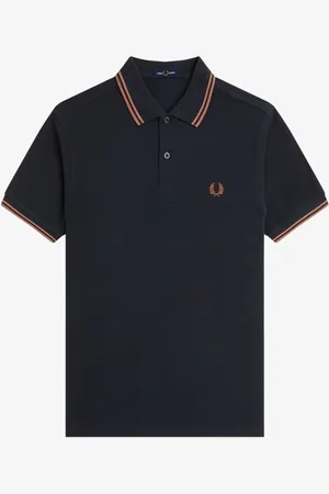 Fred Perry Poloskjorte med dobbelt stribe på kraveMiddel