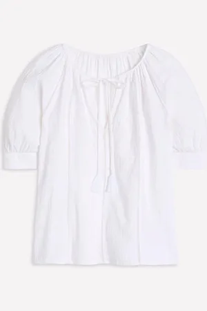 Boden 100% Cotton Trim Insert Double Cloth Top36