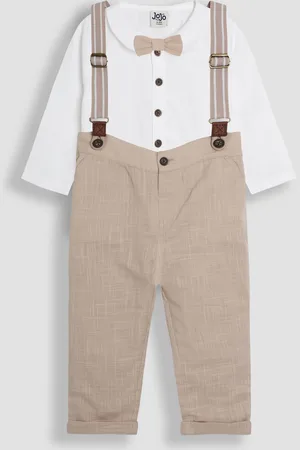 JoJo Maman Bébé 4-Piece Shirt & Trouser Set With Bow Tie & Braces116122cm